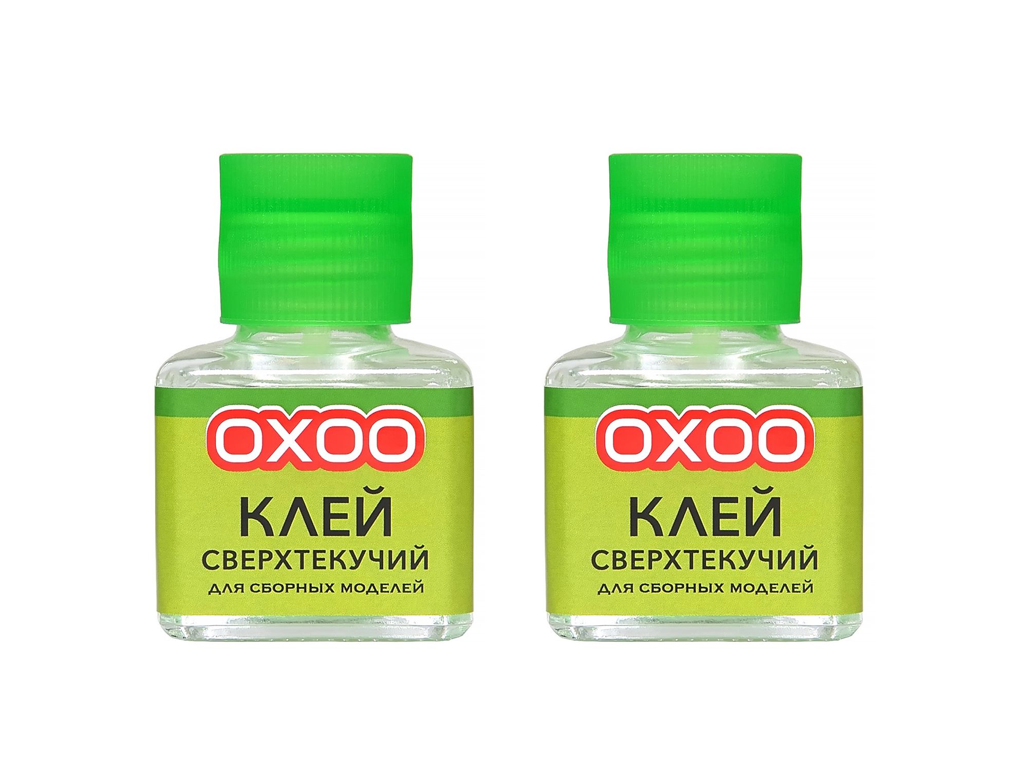 OXOO Клей Сверхтекучий, Для сборных моделей, 40 мл, 2 шт