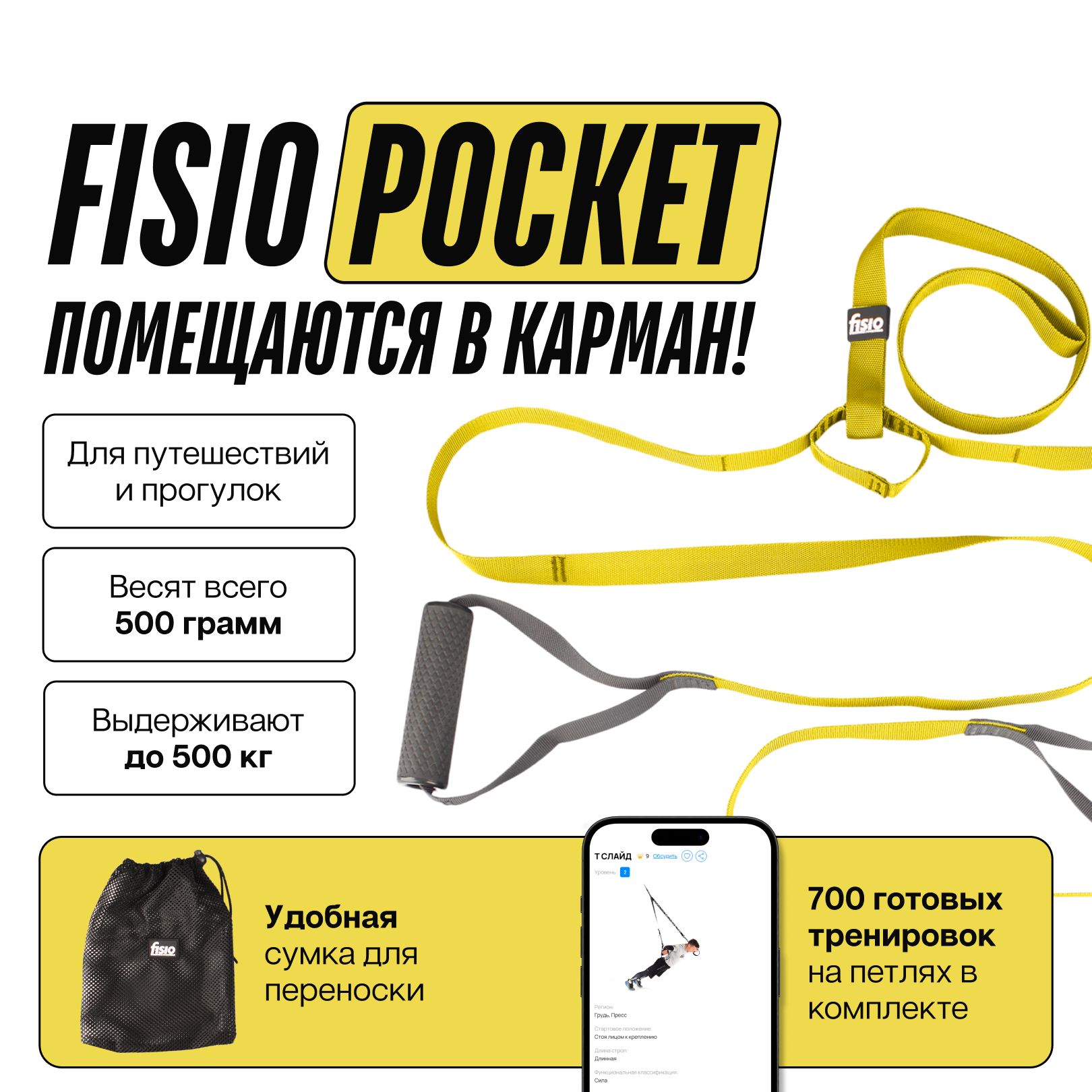 Тренировочные петли TRX FISIO Pocket