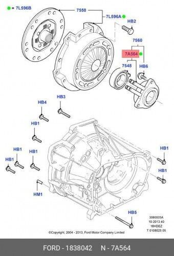 Подшипник выжимной FORD EUROPA FIESTA