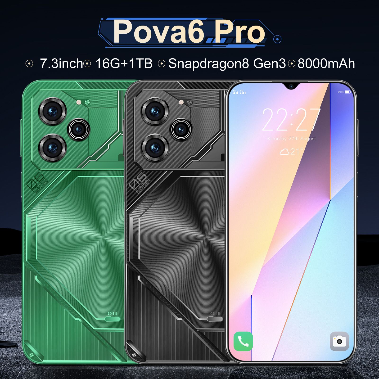 Tecno Смартфон Pova 6 Ростест (EAC) 8/256 ГБ, серый