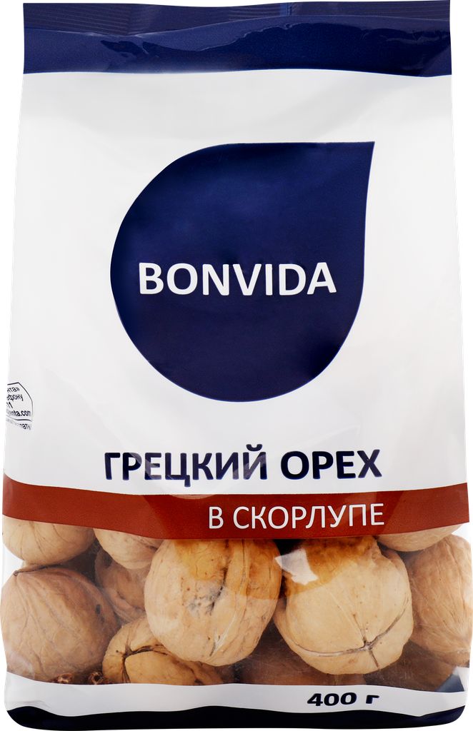 Орех грецкий BONVIDA в скорлупе, 400г