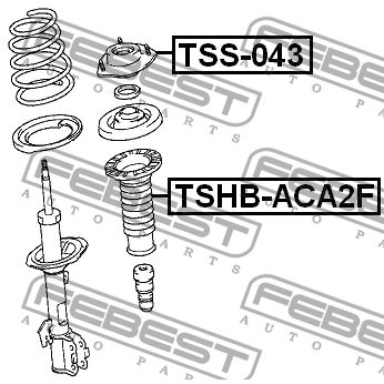 Опора амортизатора TOYOTA RAV4 00-05 TSS-043 FEBEST TSS-043