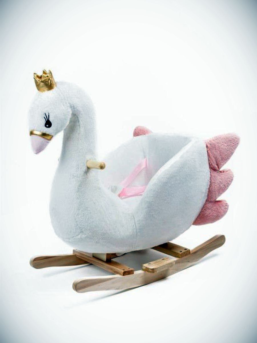 Качалка AmaroBaby Лебедь Swan 66х59х35 см белый