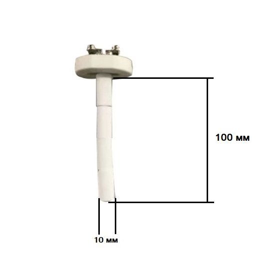 Датчик температуры термопара тип K, 0 - 1300 С, керамический, высокотемпературный для муфельной печи 10 см