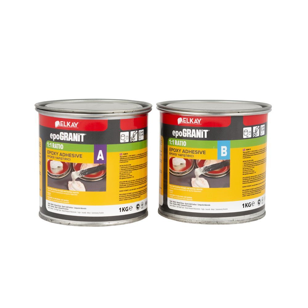 Клей эпоксидный ELKAY epoGRANIT 1:1 RATIO Epoxy Adhesive Beige EG2001 (бежевый/густой) 1,0+1,0 кг