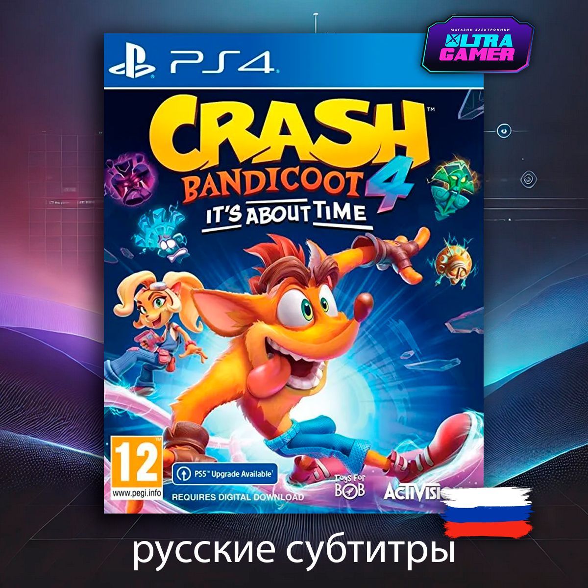 Игра Crash Bandicoot 4 Это Вопрос Времени (русские субтитры) (PS4)