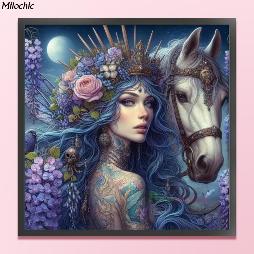 Набор для вышивания крестиком серии "Портрет", состоящий из трех нитей вышивки, украшение для дома, долговечный, забавный, идеальный подарок