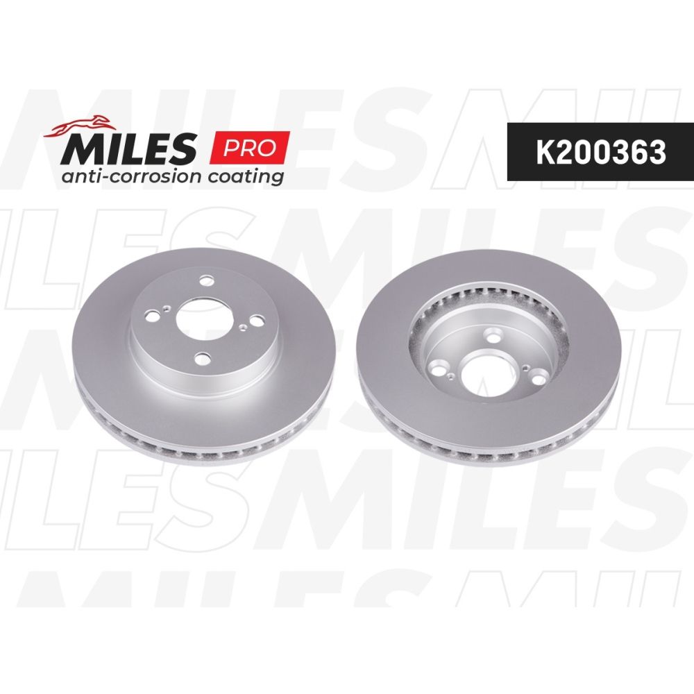 Диск тормозной MILES K200363 TOYOTA COROLLA (E12) 06.04>02.07 передний вент. MILES K200363, oem 4351202070