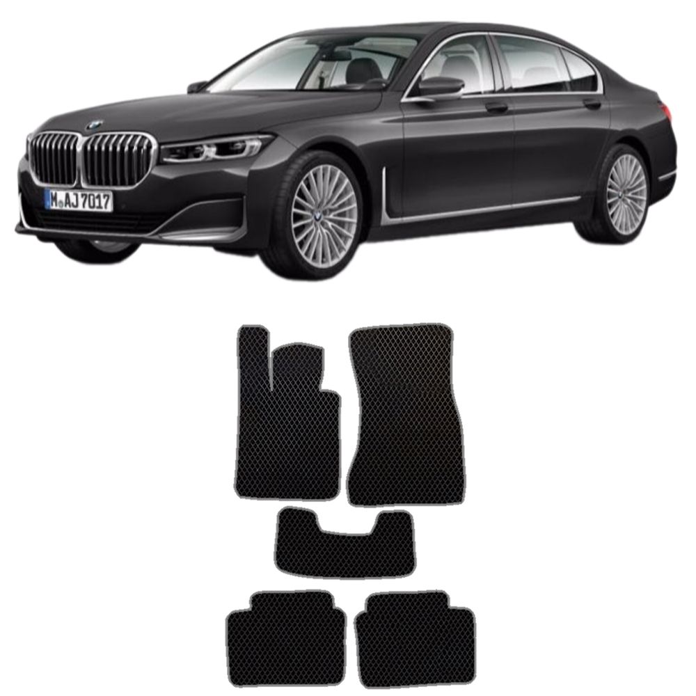 Коврики автомобильные из EVA в салон для BMW 7 Series G11 G12 Restyling БМВ 7 Серия Г11 Г12 Рестайлинг ( 2019 2020 2021 2022 2023 г.в)