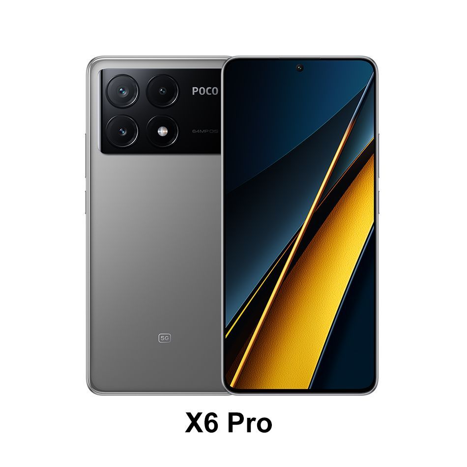 XiaomiСмартфонPOCOX6Pro5GNFCГлобальнаяверсияподдерживаетрусскийязык12/512ГБ,серый