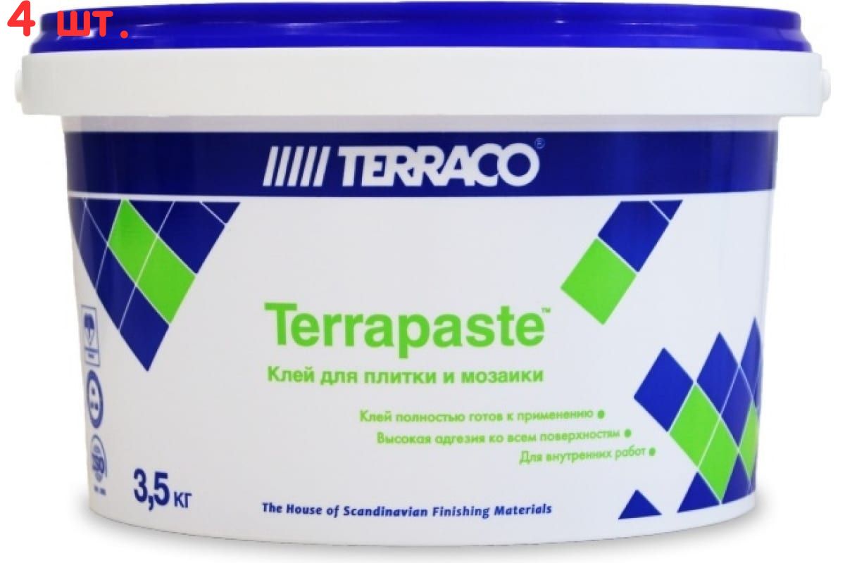 Клей для плитки Terrapaste готовый 3,5 кг (4 шт.)