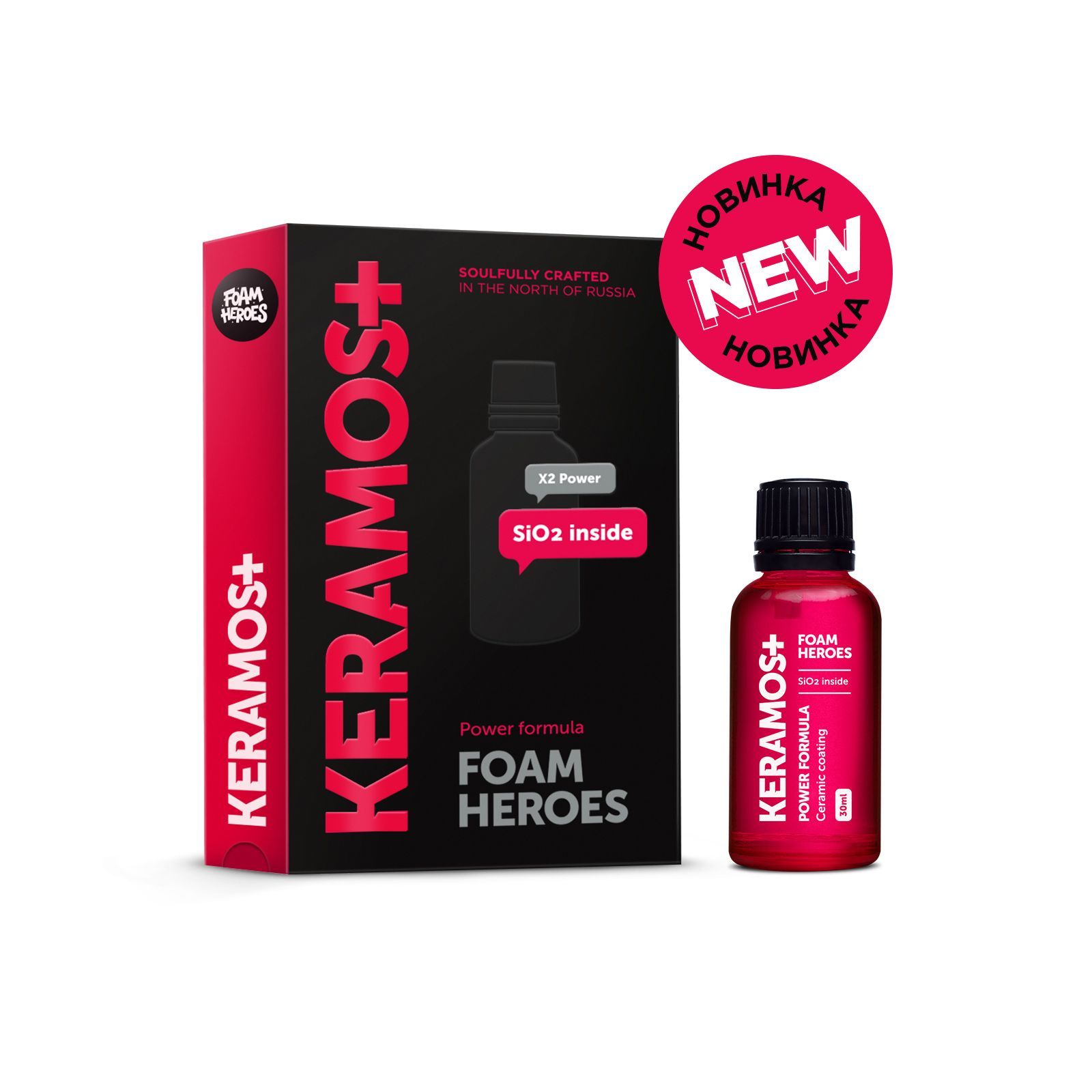 Foam Heroes Keramos+ керамическое покрытие для ЛКП автомобиля, 30мл