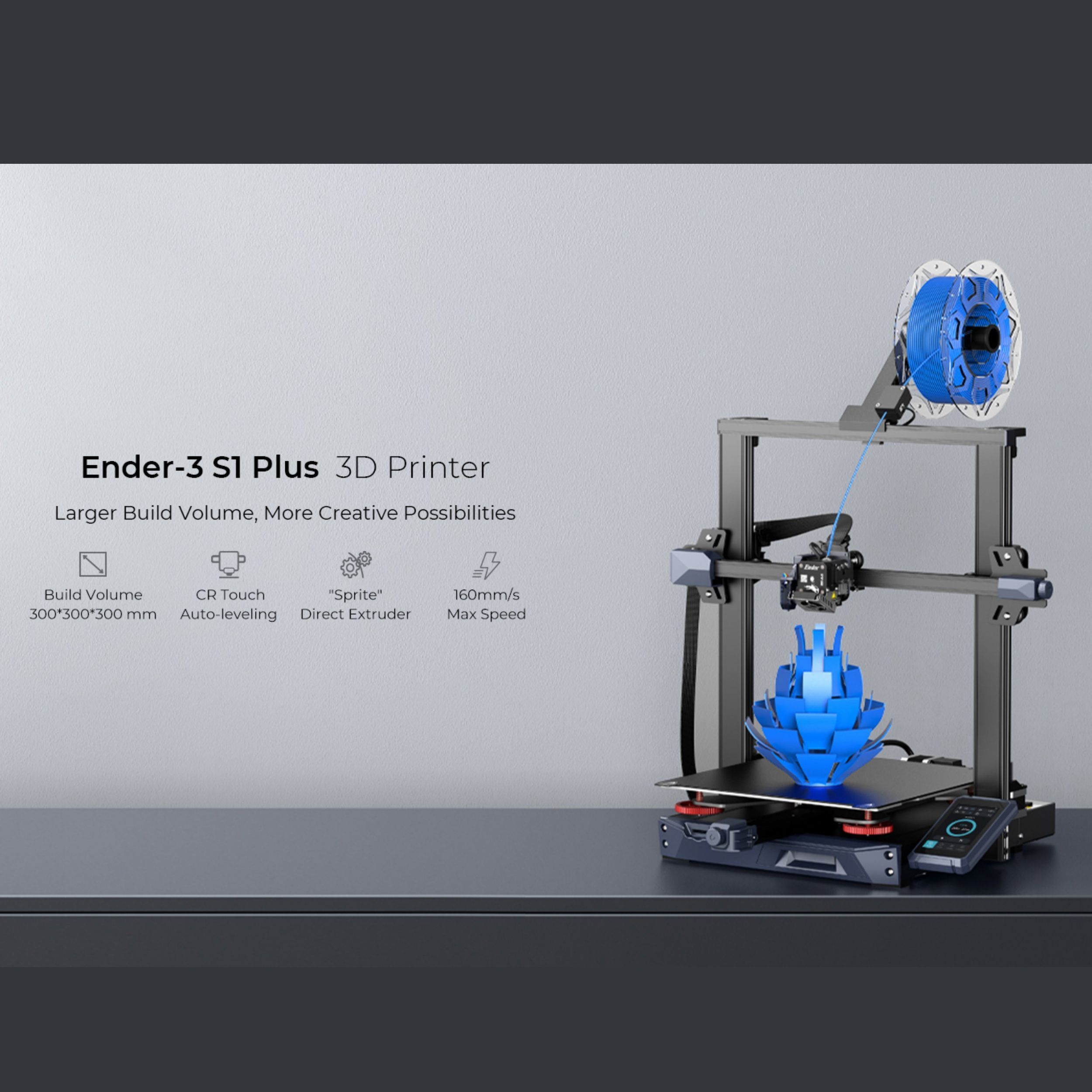 3D принтер Creality Ender 3 S1 Plus размер печати 300*300*300