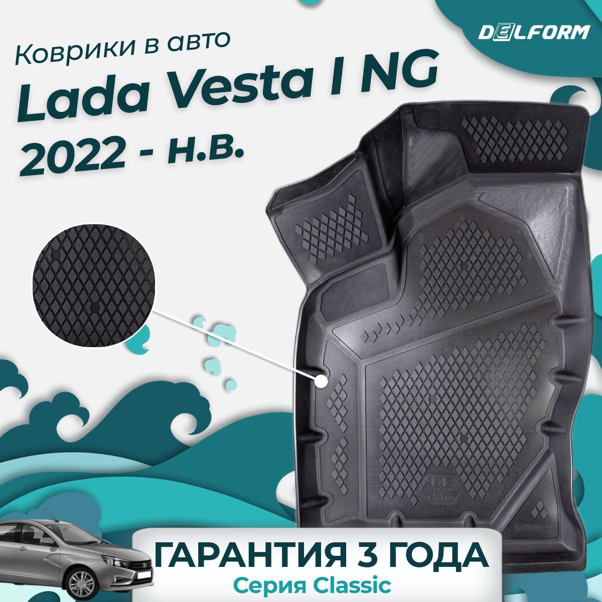 Коврики для Lada Vesta I NG рестайлинг (2022-) Classic в cалон