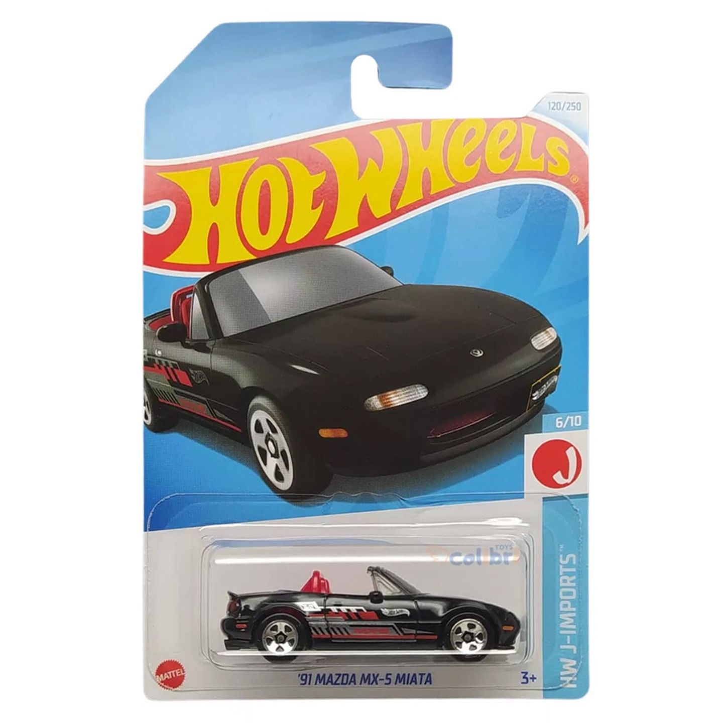 HTC47 Hot Wheels машинка металлическая игрушка коллекционная масштабная модель 91 Mazda MX-5 Miata Кейс 2024