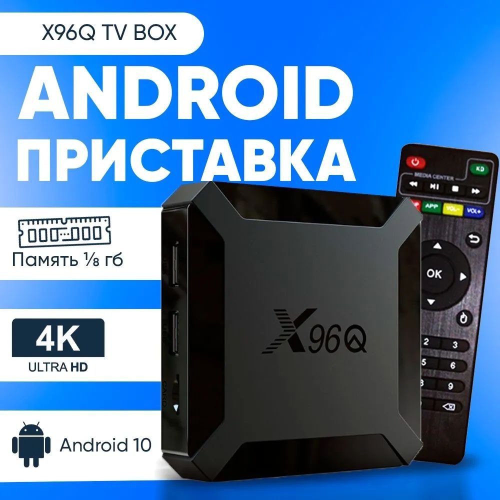 Смарт ТВ приставка X96q 1GB/8Gb: лучшая приставка для телевизора с медиаплеером и функцией смарт ТВ, android tv box, андроид тв для телевизора, smart tv