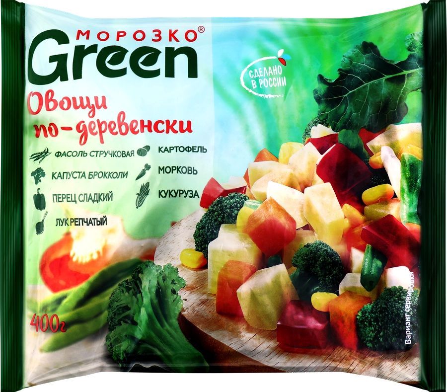 Смесь овощная МОРОЗКО Green Овощи по-деревенски, 400г - 10 шт.