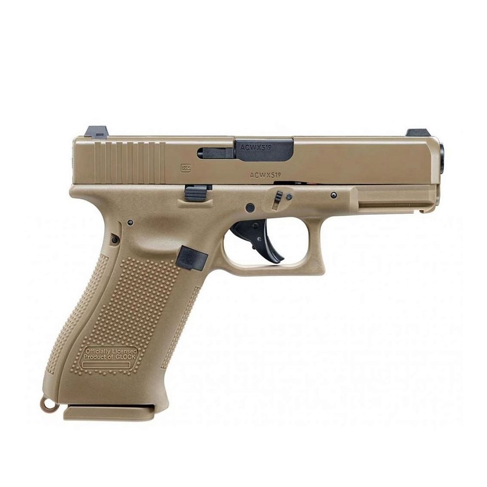 Пистолет пневм. Umarex Glock 19X кал.4,5мм (метал, цвет песок, BB),