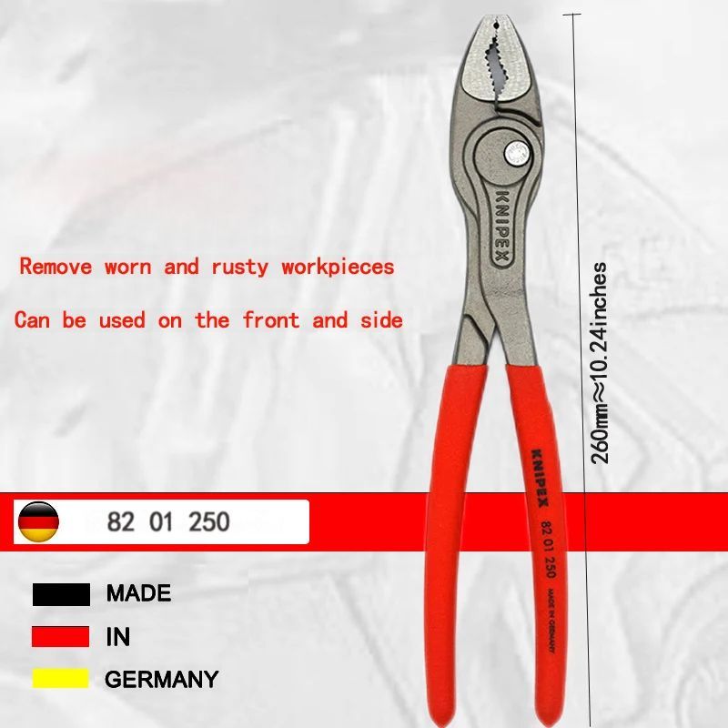 KNIPEX,TwingripАнтискользящиешарнирно-губцевыеклещи150/250ммВодянойнасосПластиковаярукояткаТвердыйзажимРучнойинструмент,8201150/1250