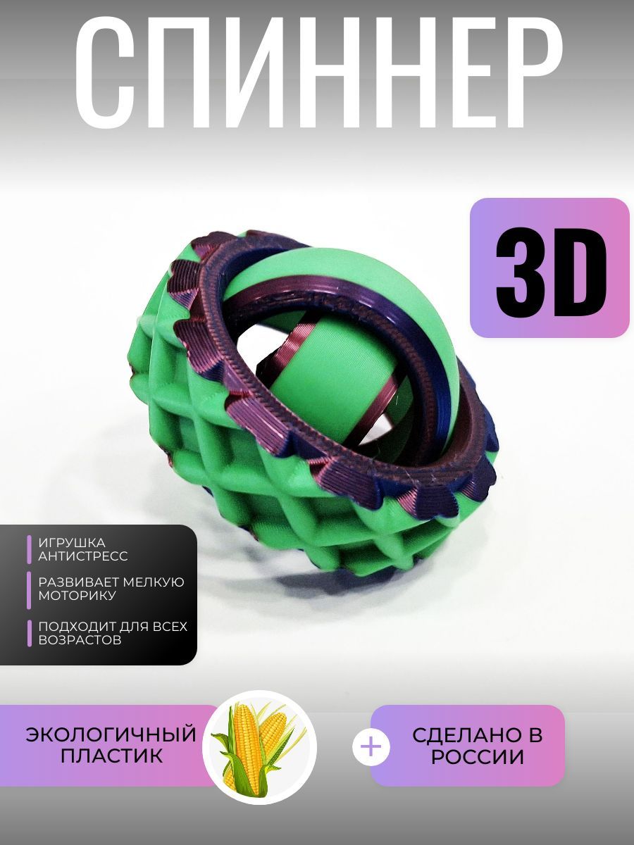 Спиннер Fidget Gyro 3D игрушка-антистресс Фиджет крутилка