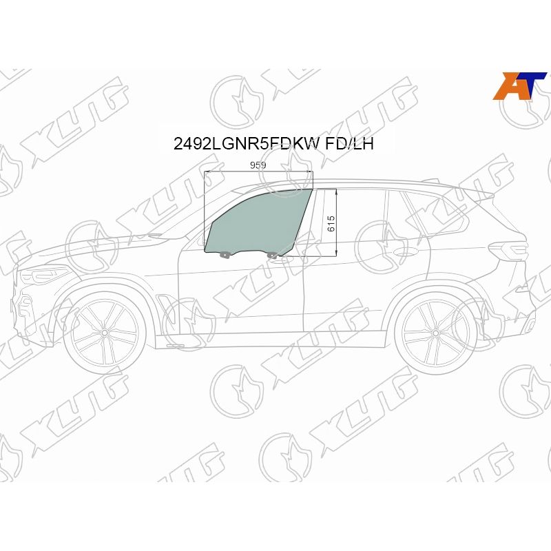 Стекло двери передней левой для БМВ Г05 2018-2021, BMW X5 G05 стекло двери передней левой XYG 2492LGNR5FDKW FD/LH