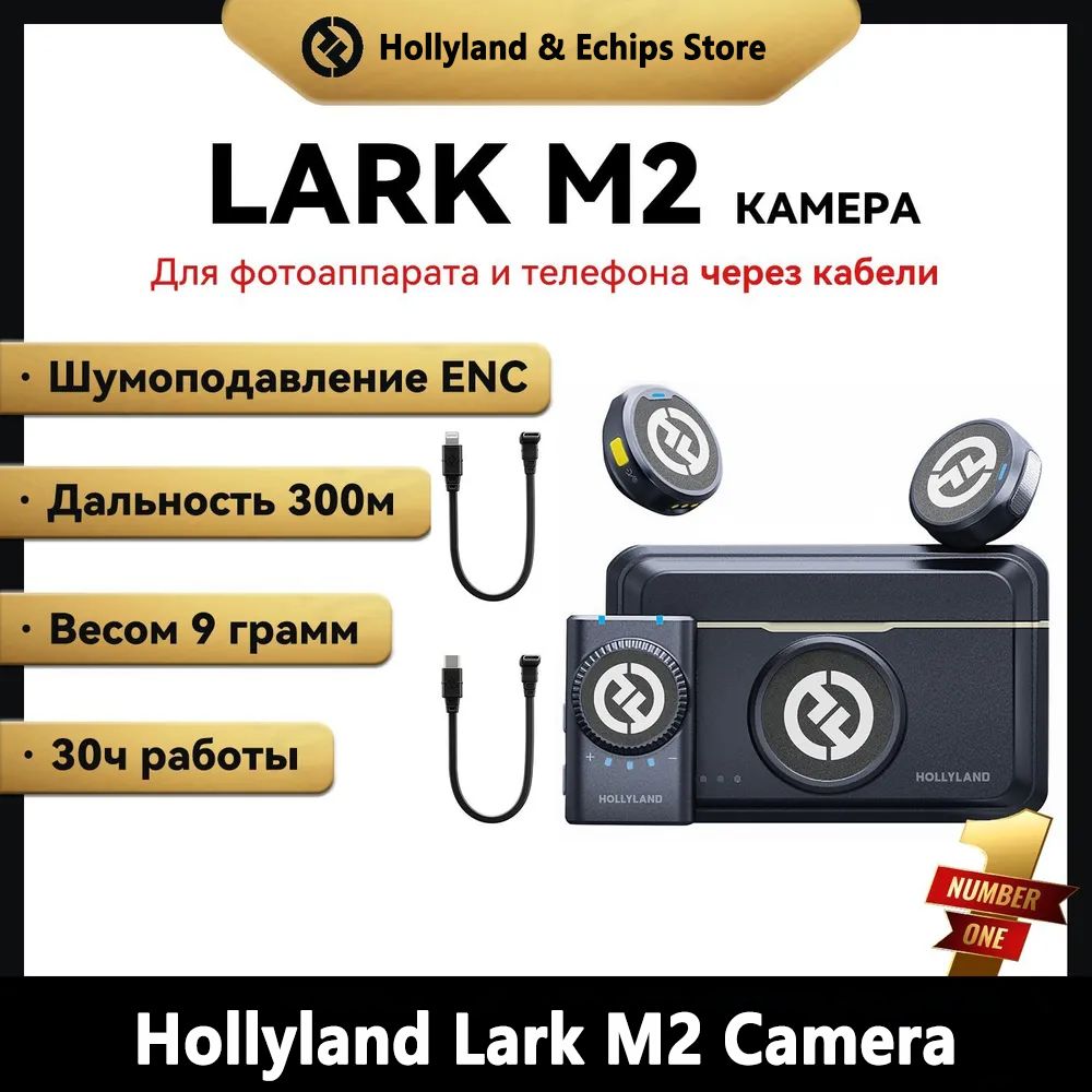 HollylandМикрофонуниверсальныйLarkM2--Camera,черныйматовый