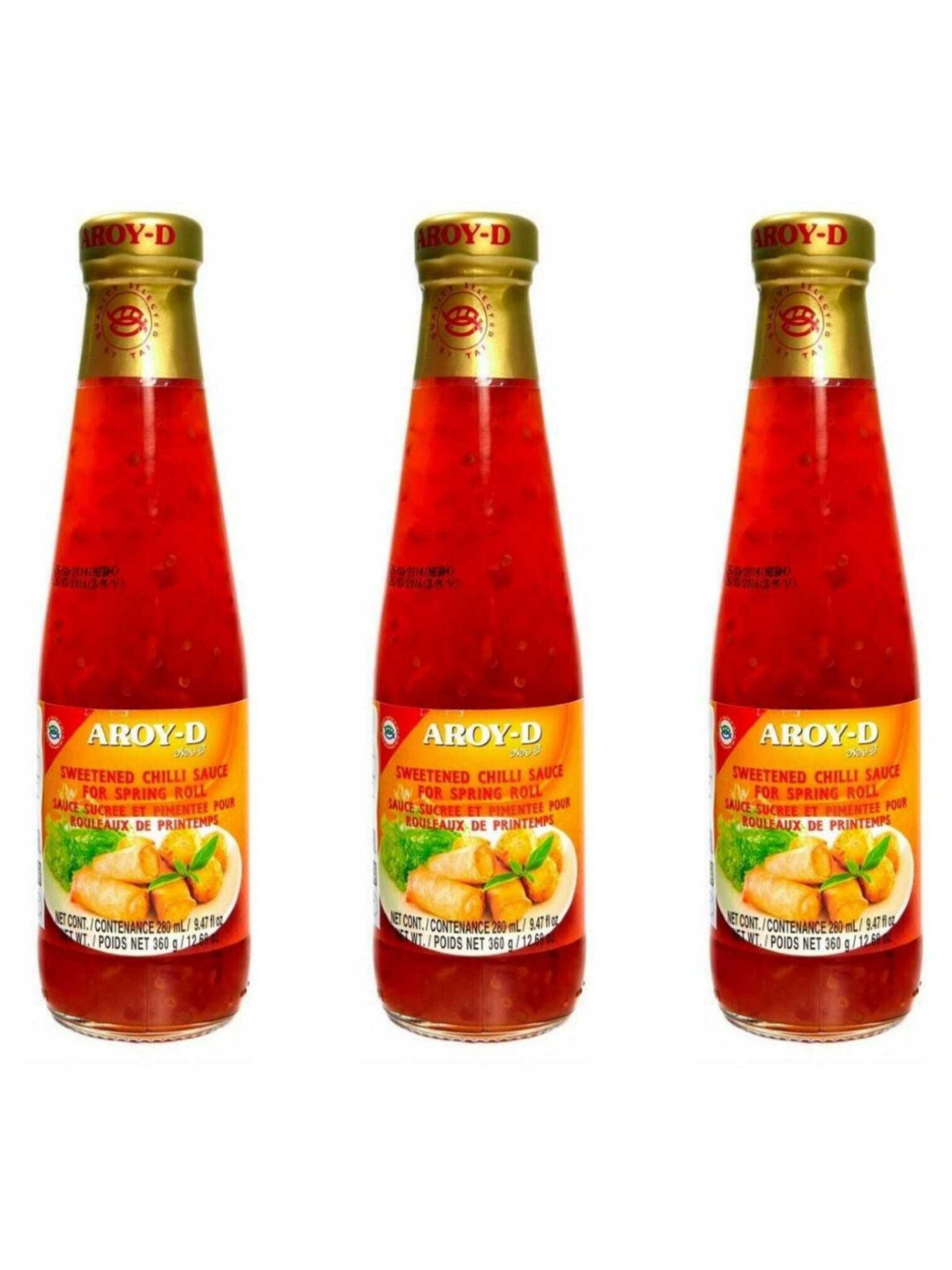 Соус Aroy-D Sweetened chilli for spring roll, 360 г, 3 шт