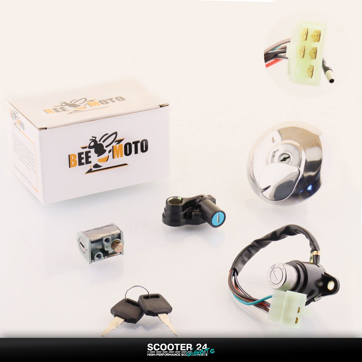 Замок зажигания (комплект) TTR 250 Rb (полный комплект с крышкой бака) на мотоцикл Ирбис ТТР 250