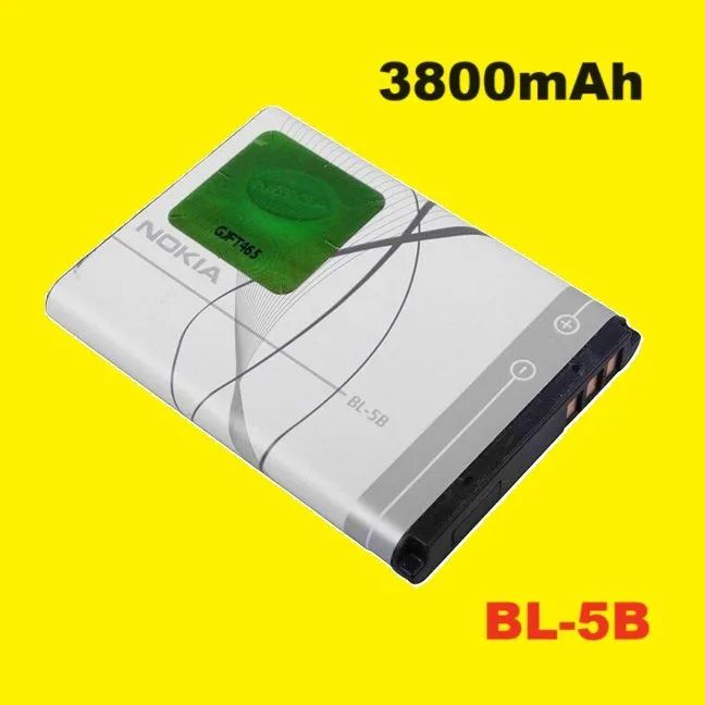 АккумуляторNokiaBL-5B,3800mah,3.7v36060,3220,5070,5500,5140,5200890mAh