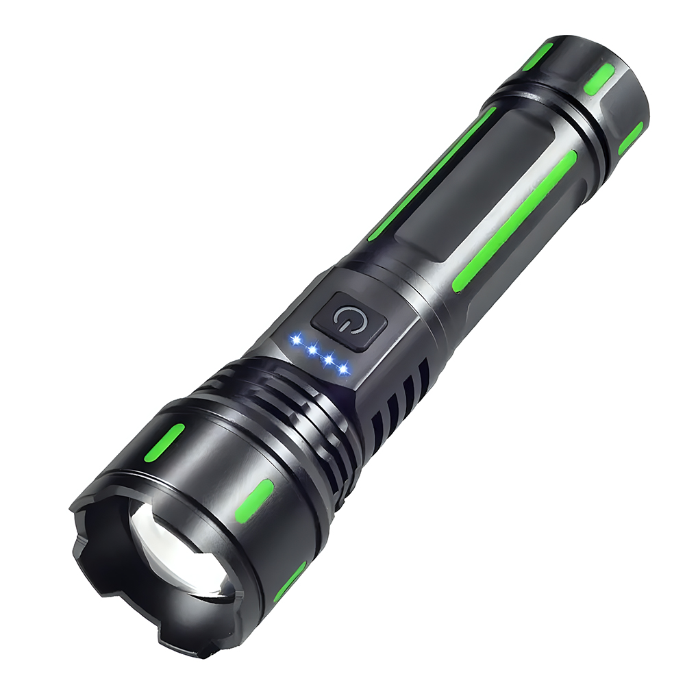 Фонарь аккумуляторный ручной, телескопический зум, 3 режима, зарядка USB-C, пауэрбанк USB-A — noname — Фонари и аксессуары