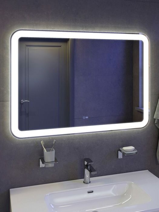 Фото товара на маркетплейсе ozon Зеркало для ванной с подсветкой и термообогревом, 100 см, IDDIS, Edifice, ЗЛП109