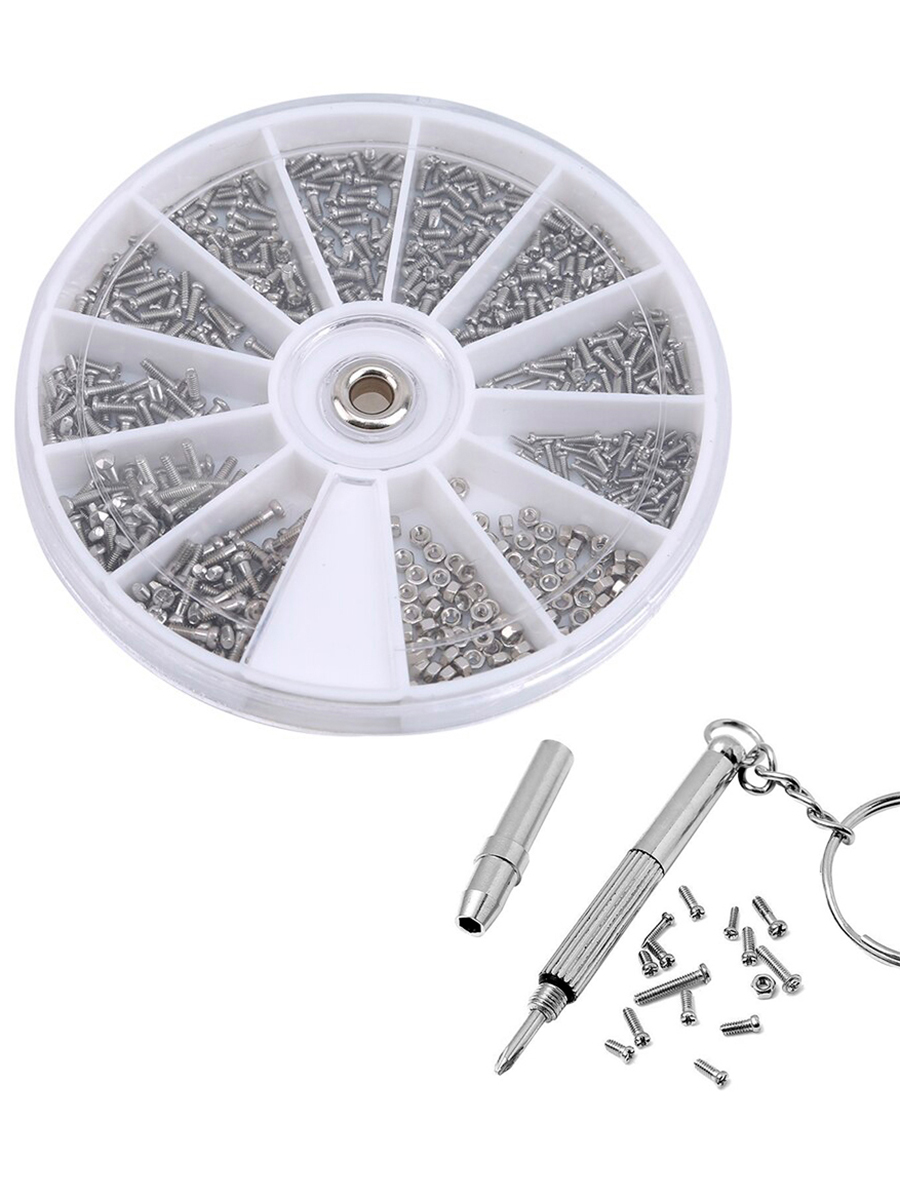 Наборвинтовигаеквпластиковомкейсе240шт+Миниотвертка