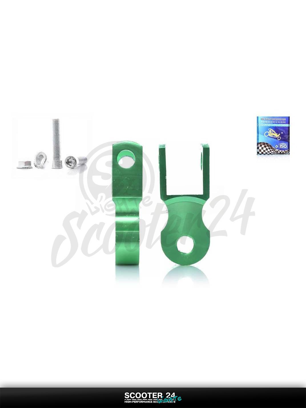 Удлинители амортизаторов 45 мм пара +болты зеленые "LIPAI" на мотоцикл мопед и скутер / эндуро / питбайк
