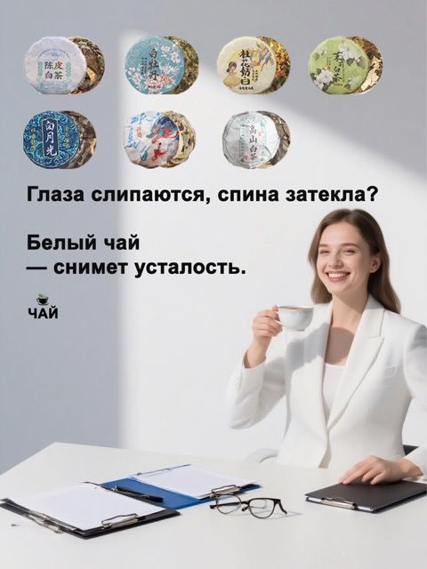 Набор портативных китайских чайных лепёшек: включает вкусы Пуэра чай, зелёного, цветочного, белого чая и других. Китайский Ежедневный чай,