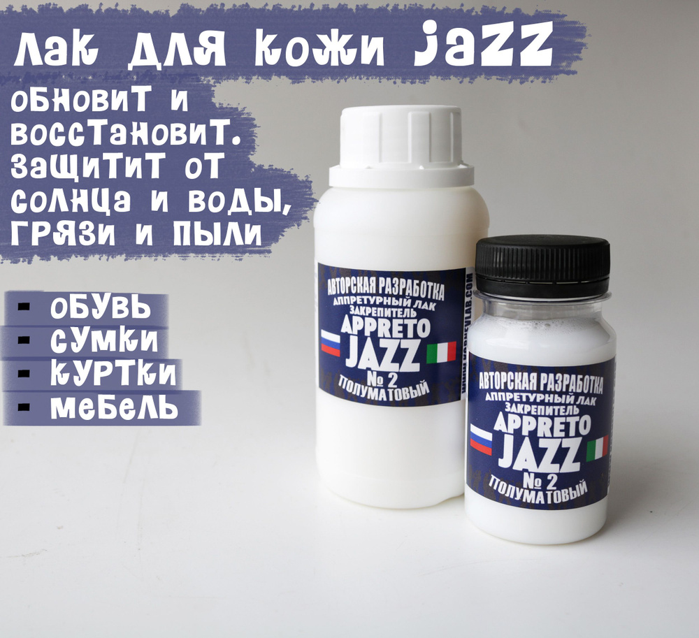 Лак для кожи JAZZ полуматовый 100мл. #1