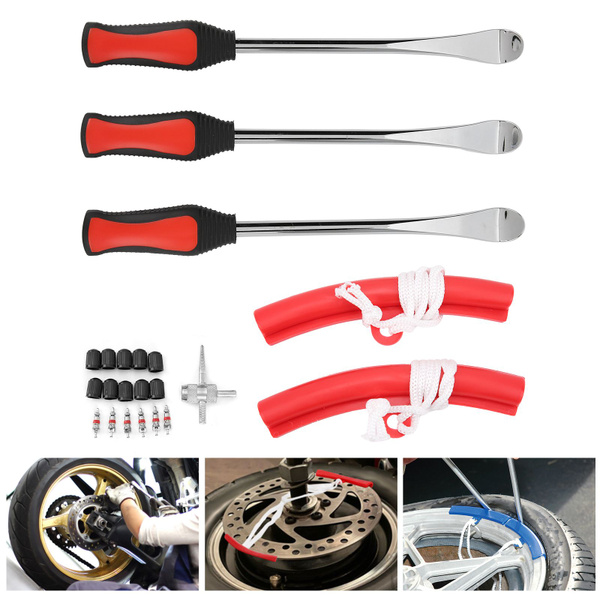 Набор для ремонта камерных и бескамерных колес, монтажки, для мотоцикла ...