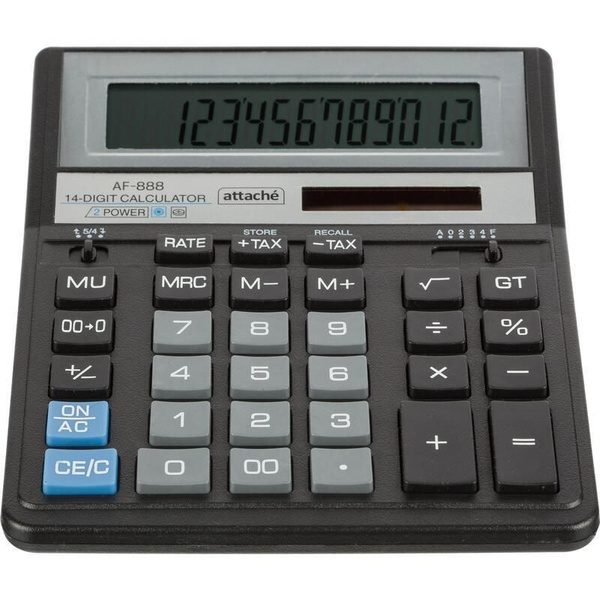 Калькулятор настольный Attache AF-888 (14-разрядный) черный - купить с ...