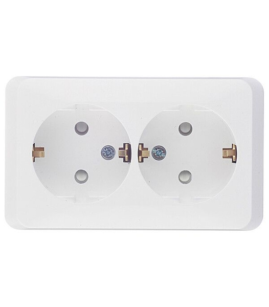 Розетка Systeme Electric Этюд двойная PA16-008B открытая установка ...