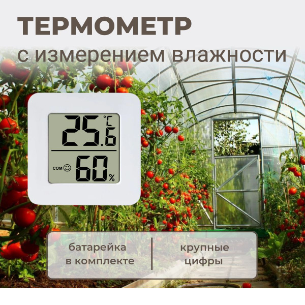 Термометр-гигрометр для контроля микроклимата в доме или теплице ...