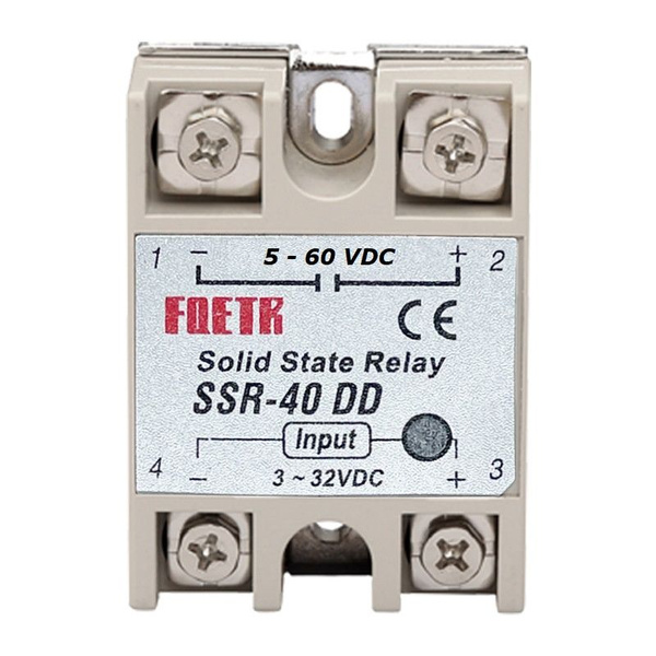 Реле твердотельное постоянного тока коммутация DC 5 - 60В 40А ...