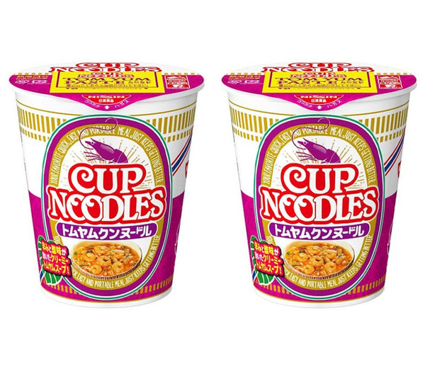 Nissin Лапша быстрого приготовления Рамен Том Ям с креветками острая ...