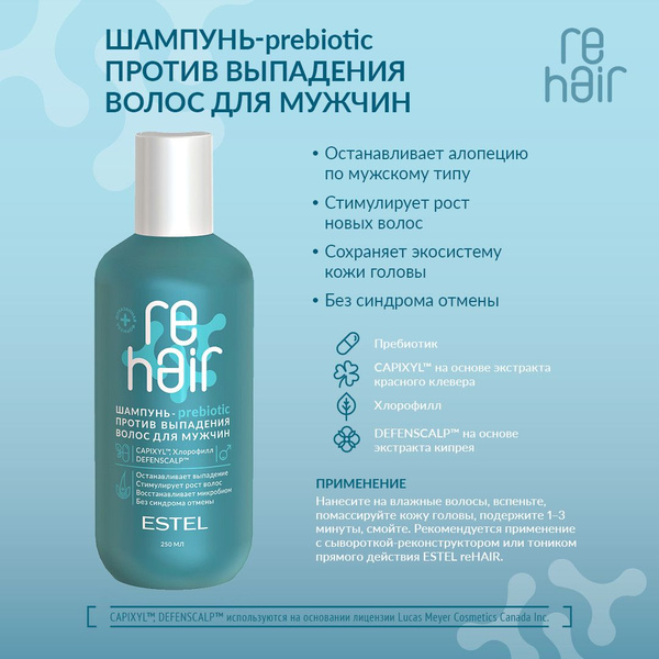 ESTEL PROFESSIONAL Шампунь-prebiotic REHAIR против выпадения волос для ...