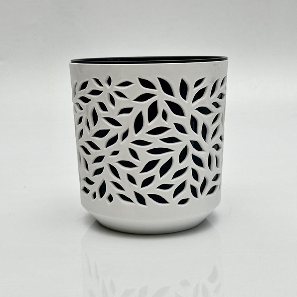 Кашпо пластиковое Leaves белое 1,25л - купить с доставкой по выгодным ...