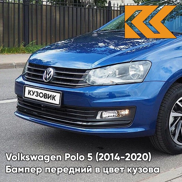 Бампер передний в цвет кузова для Volkswagen Polo Фольксваген Поло ...