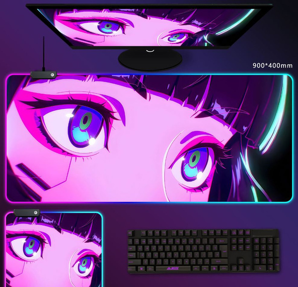 Коврик для мыши c RGB подсветкой 900 х 400 х 3 мм. 13 режимов подсветки ...