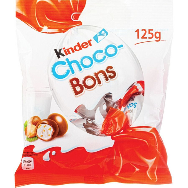 Конфеты Kinder Шоко Бонс, 125гр - купить с доставкой по выгодным ценам ...