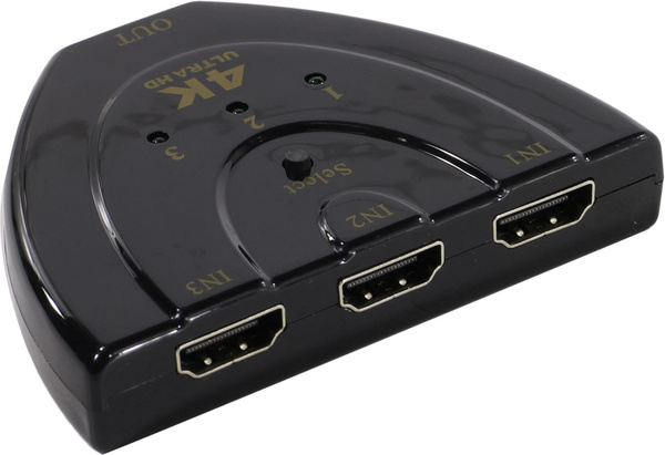 HDMI-переключатель 4K 3 входа/1 выход, HDMI V1.4/3D (ORIENT HS0301HL ...