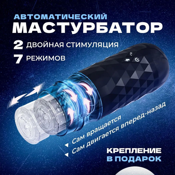 Мужской автоматический мастурбатор c присоской, телескопический ...