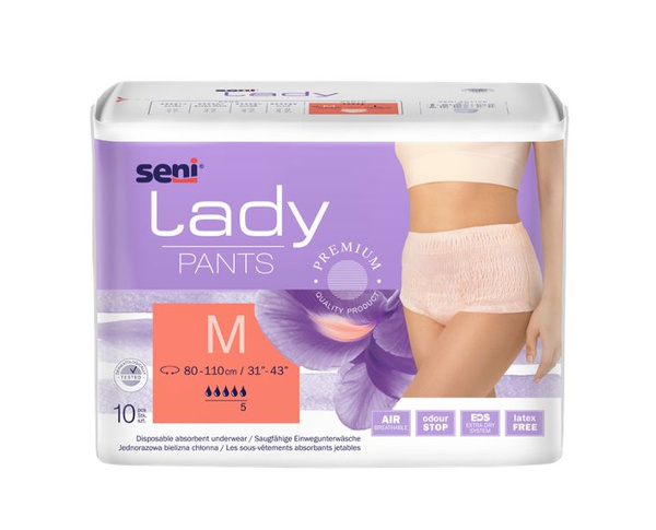 Seni Трусики впитывающие Lady Pants Medium, 80-110 см, 10 шт/уп ...