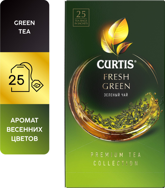 Чай в пакетиках зеленый Curtis Fresh Green, 25 шт - купить с доставкой ...